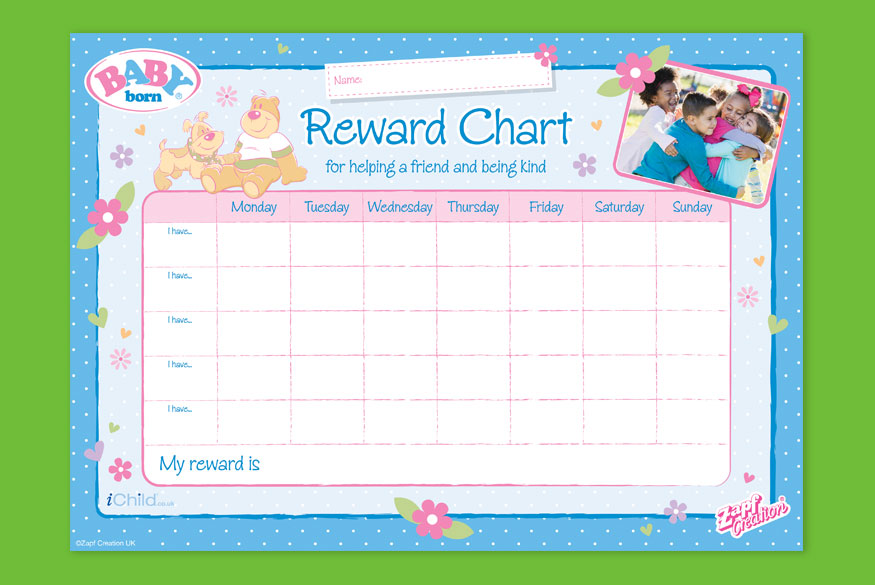 Activity of month 1-3yrs: BABY born Reward Chart image